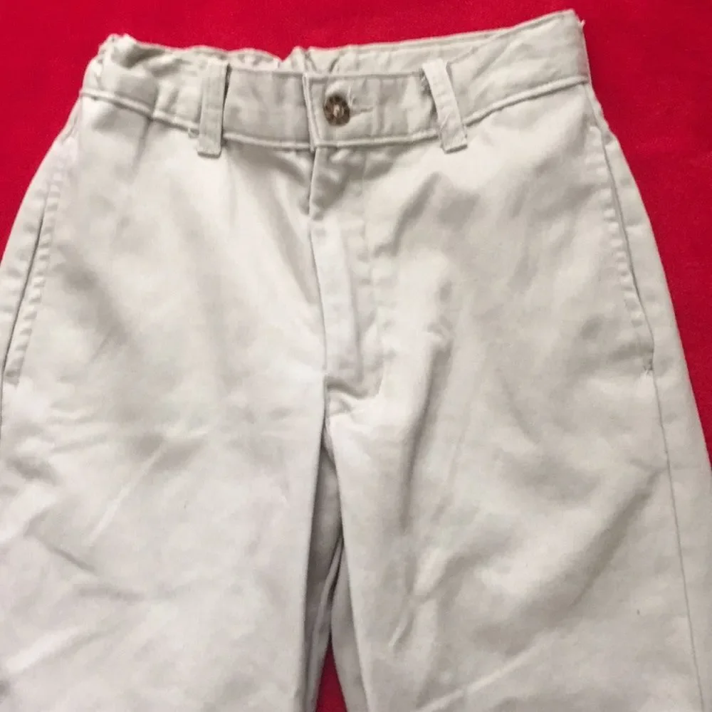 4/$20 Flat Front Khakis Adjustable Waist Sz 6